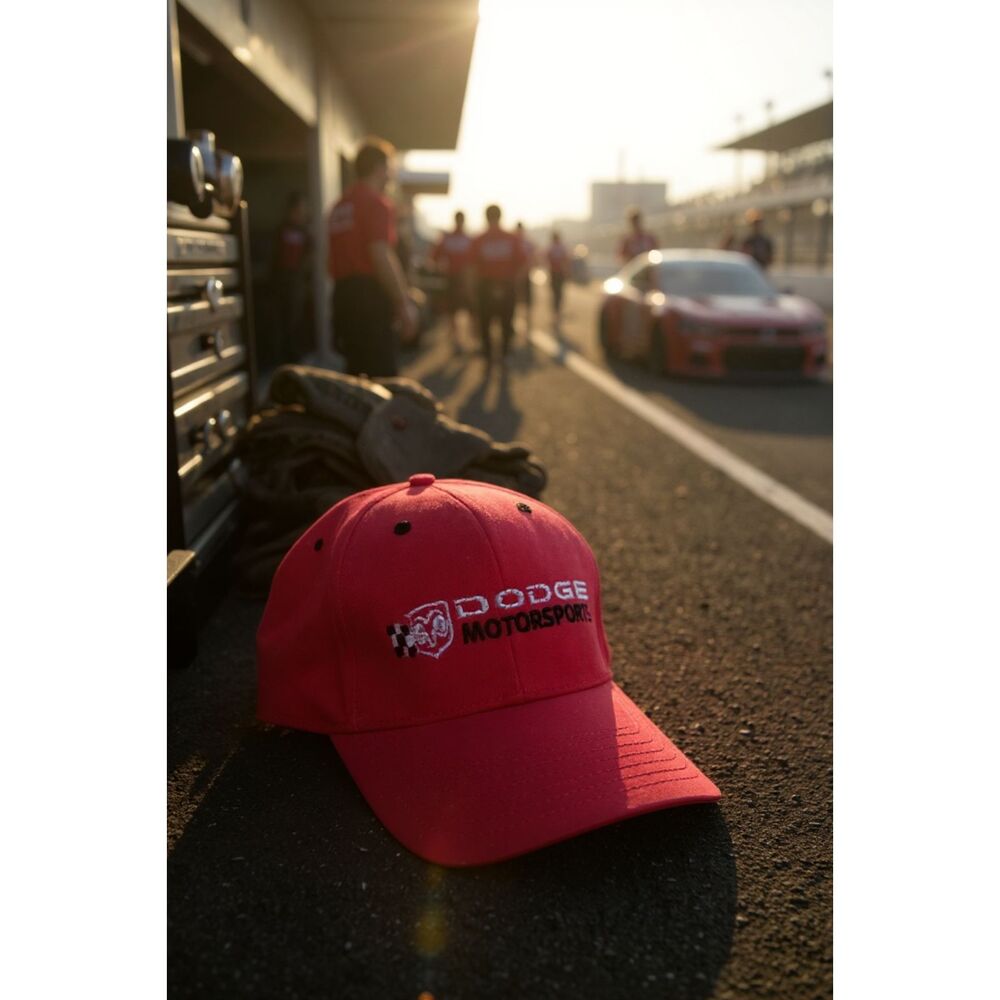 Dodge Motorsports Light Wear Strapback Hat Red Adjustable NASCAR